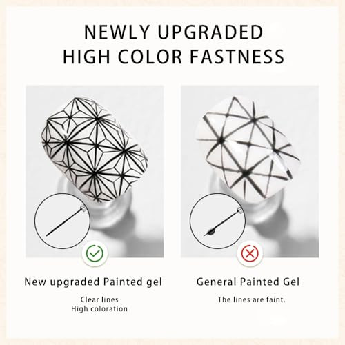 Gyraolvant White Painting Gel French Tip Liner Nail Polish For Nails