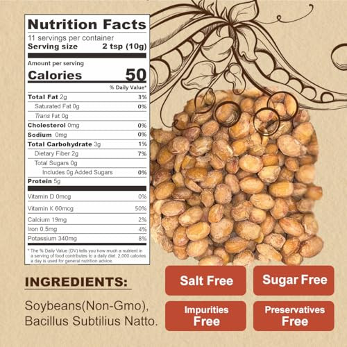 Jayuss Japanese Natto Freeze Dried Natto Beans 4 Oz Non Gmo Fermented Soybean 0 Additives Simply Rehydrate For Fresh Natto Or Ready To Eat
