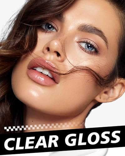 Hoomuss Clear Lip Gloss For Women Lip Plumping Moisturizing
