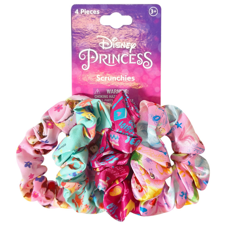 Luv Her Disney Princess Cute Scrunchies For Girls Of All Ages 4 Large Hair Scrunchies 4 Printed Scrunchies With Your Favorite Characters