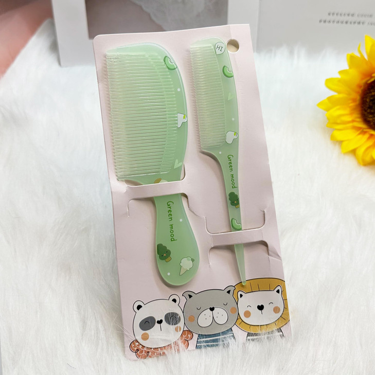 Small Cute Hair Comb 2 Piece Mini Hair Comb Set For Girls Boys Kids Fine Tooth Rat Tail Comb Portable Anti Static Plastic Hairdressing Comb