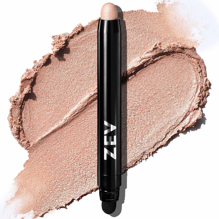 Zev Eyeshadow Stick Shaderush 2 In 1 Cream Eyeshadow Stick Cream To Powder Eye Shadow With Built In Smudger Shimmer Makeup Waterproof And