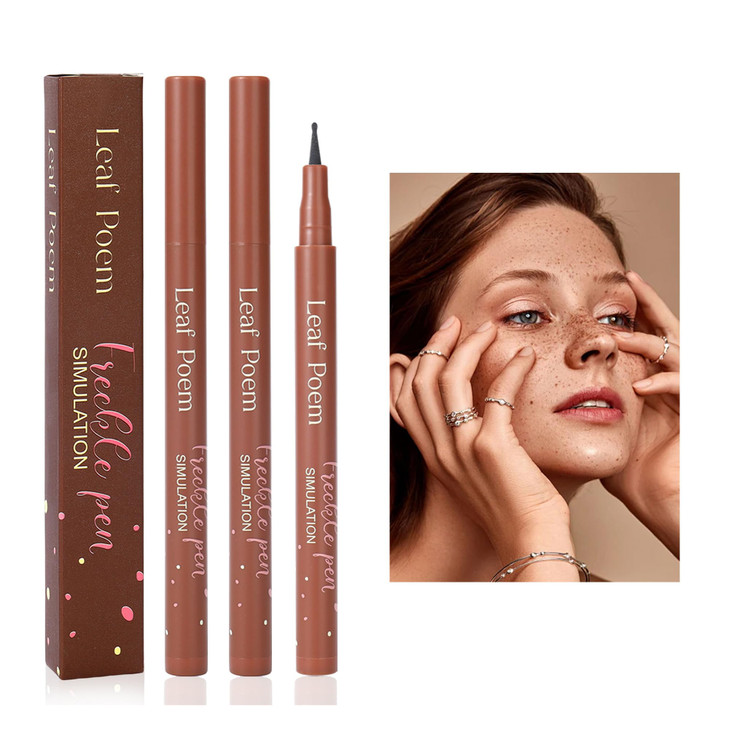 Liopif Freckle Pen Fake Freckles Pen For Natural Sunkissed Makeup Faux Face Freckle Pens Waterproof And Long Lasting Soft Sopt Freckle Pens