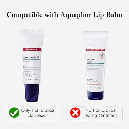 Keychain Cap Compatible With Aquaphor 0.35 Oz Lip Repair Portable Holder Keychain Cap Compatible With Aquaphor Lip Balm Blue Plus Pink