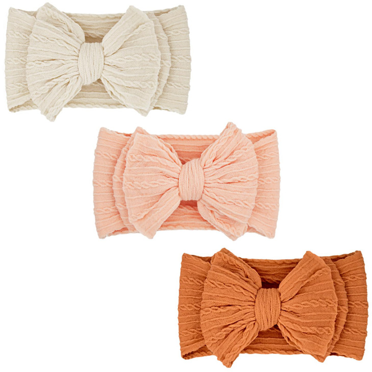 Dresyu Baby Bows Headbands Soft Stretchy Baby Girl Nylon Headband Soft Hair Bands Accessories For Newborn Infant Toddler Kids