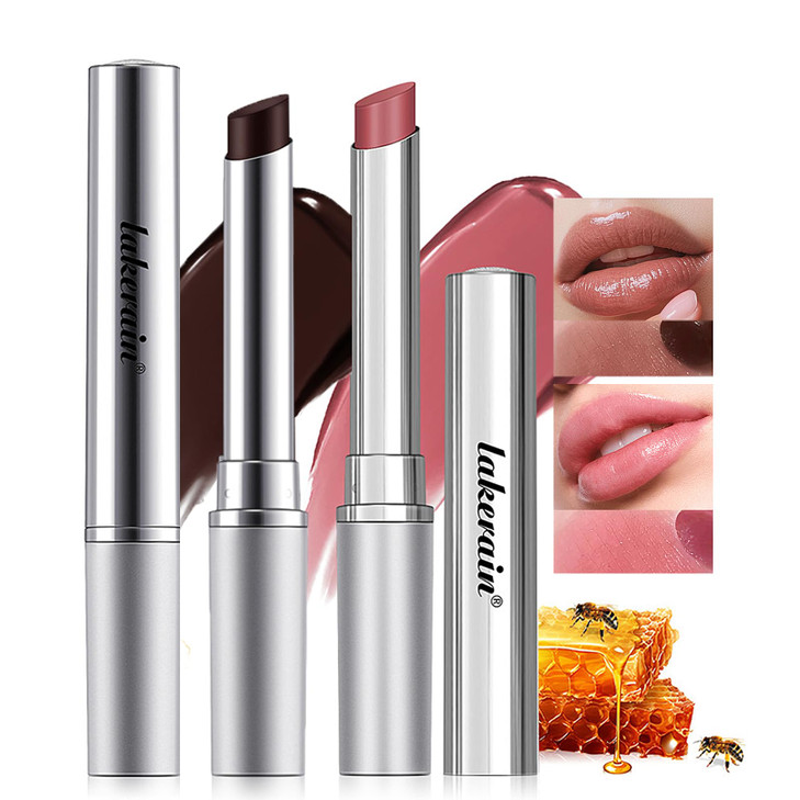 Lucknest 2Pcs Honey Lipstick Tinted Lip Balm Sheer Hydrating Lip Gloss Lip Tint Nourishing Lip Balm With Natural Black Cherry Moisturizing