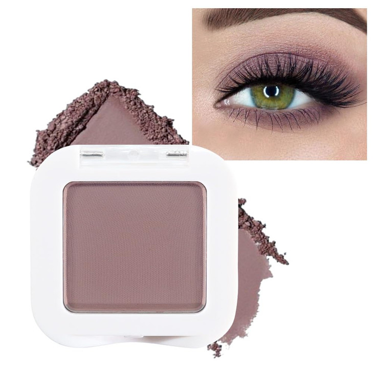 Evpct Mauve Taupe Plum Matte Single Eye Shadow Palette Makeup For Older Women Plum Lavender Purple Natural Cream Eyeshadow Palette For Green