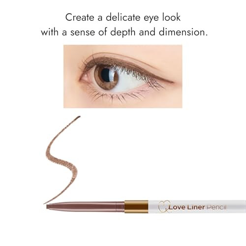 Loveliner Pencil Eyeliner Long Lasting Eyeliner For Precision And Versatility Smudge Proof Soft Rewindable Tip Travel Friendly Design Ash