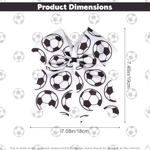 Soccer Bow 2 Pack Soccer Hair Bow Soccer Hair Ties For Girls And Teams