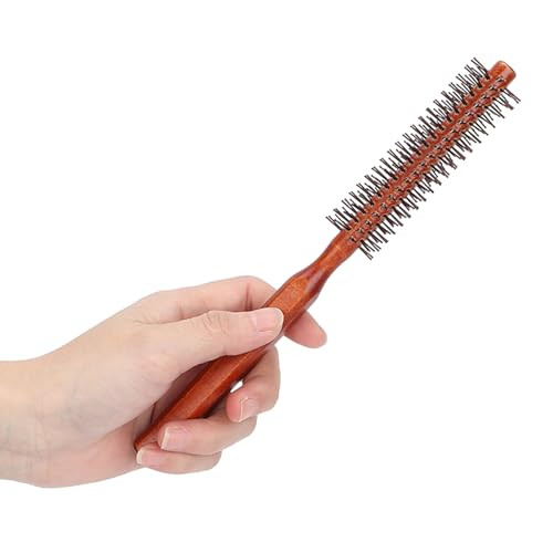 Kodrily Round Hair Brushes Small Rounded Hair Brush Skinny Thin Round Brush Small Wooden Circle Thin Circular Hair Brush Unisex For Short