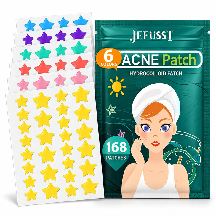 Pimple Patches For Face 168 Patches Hydrocolloid Acne Patches Cute Star Pimple Patch For Healing Stickers With Tree And Salicylic 2 Sizes
