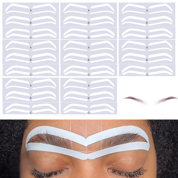 24 Pairs Eye Brow Stencils For Women Eyebrow Stencil Stickers Disposable Eyebrow Stencils For Shaping 3 Shapes Airbrush Eye Brow Sticker