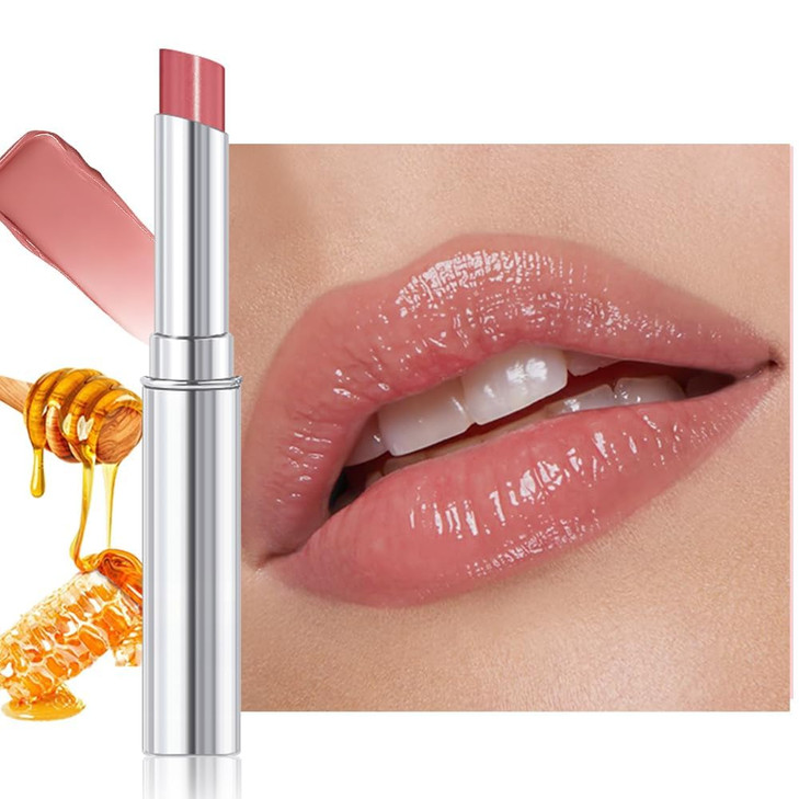 Hhltoh Dusty Pink Honey Tinted Lip Stain Lip Balm Lip Gloss Lipstick Sheer Hydrating Lip Stains Tint For Mature Skin Moisturizing Lip Tint