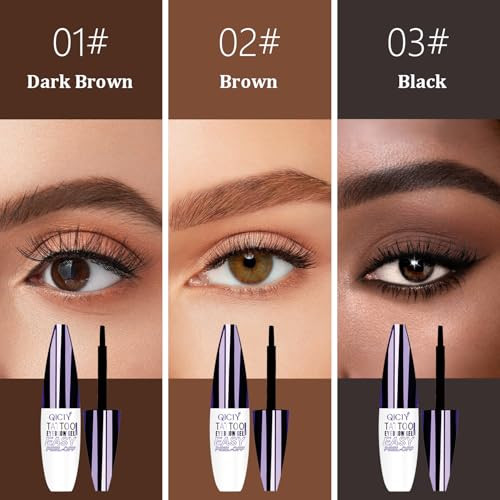 Easy Peel Off Eyebrow Gel Qiciy Tattoo Eyebrow Gel Easy Peel Off Dark Brown