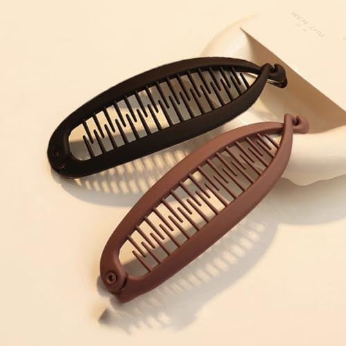 Banana Clip 2Pcs Small Banana Clips For Women Thin Hair Volumizing Claw Clips For Styling Accessories Curly Lady Ponytail Bun Holder Jaw