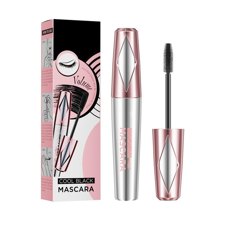 My Lashes Mascara Stunning Volume And Length Waterproof Black Long And Curly 4D Silk Fiber Lash Mascara With New Silicone Brush Head Black