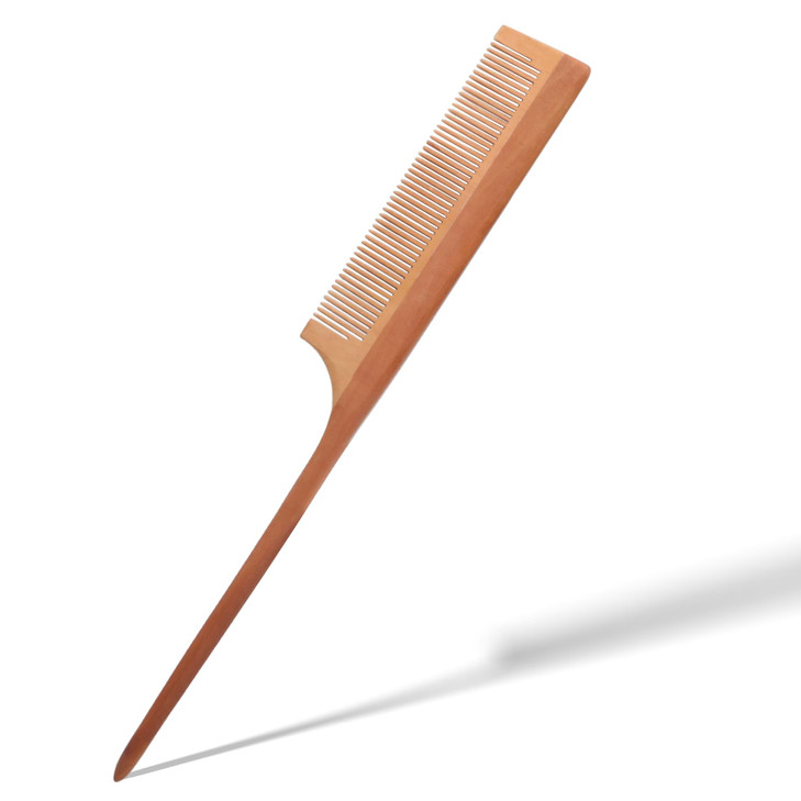 Rat Tail Wooden Comb For Daily Grooming And Styling Unisex Anti Static Comb With Fine Teeth For Curly And Straight Hair