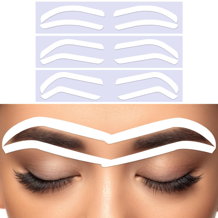 30Pcs Eyebrow Stickers For Shaping 3 Styles Disposable Eye Brow Stencil