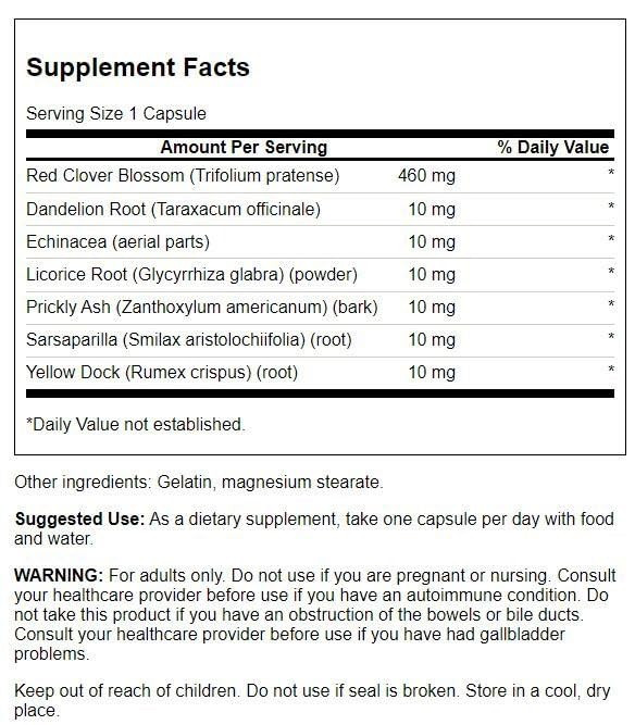 Swanson Red Clover Combination 100 Capsules