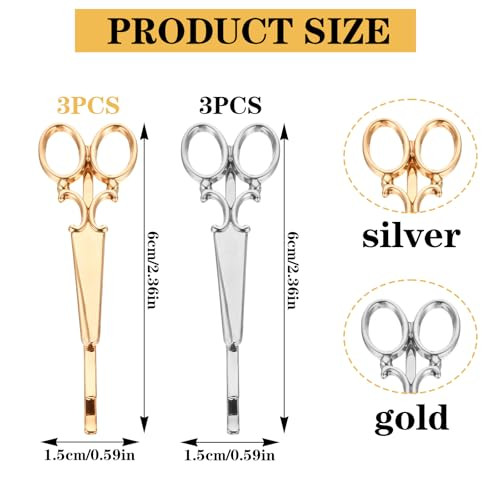Hair Stylist Gifts 6 Scissor Hair Clips Barrettes Pins For Women Girl Hairdresser Dresser And Cosmetologists Graduation Gift Hairstylist