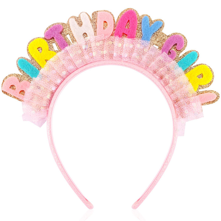 Vovii Birthday Girl Headband Princess Crown For Women Girls Happy Birthday Headband For Hair Accessories