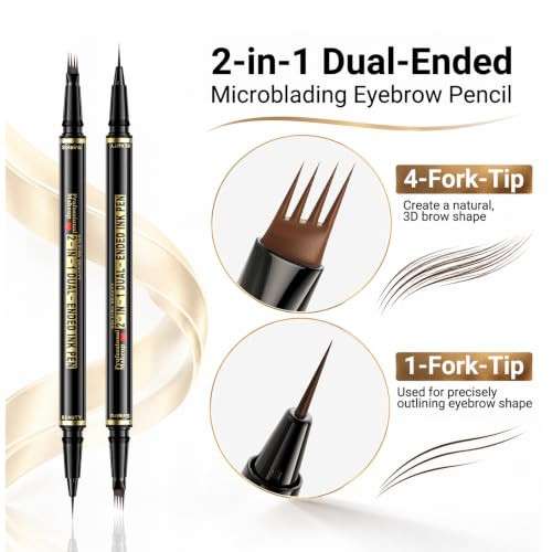 Eyebrow Pen Soleira Waterproof Eyebrow Pencil With 4 Tip Microblading Eyebrow Pen And Dual Ended Eyebrow Brush For Natural Looking Brows