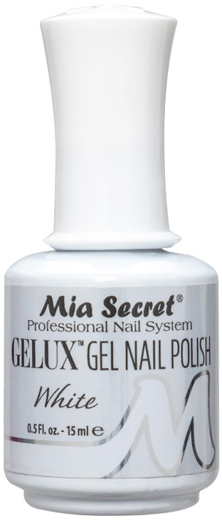 Mia Secret Gelux Soak-off Gel Nail Polish - Color White - UV Lamp Cured - Long-Lasting - Professional Gel Enamel