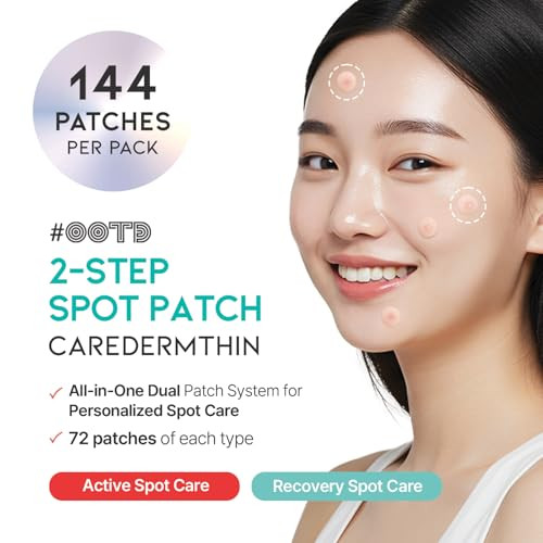 Ootd Caredermthin 2 Step Spot Pimple Patches 144Ea Korean Skincare