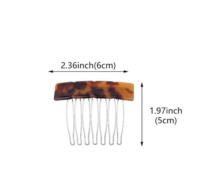 Feilguee 4 Pcs Acetate Exquisite Hair Side Combs Small Seven Tooth Hair Combs Vintage Elegant French Side Combs Hair Jewellery Accessories