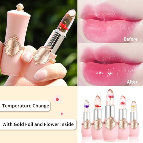 Jiayutong Color Changing Flower Lipstick Pink Tube Pink