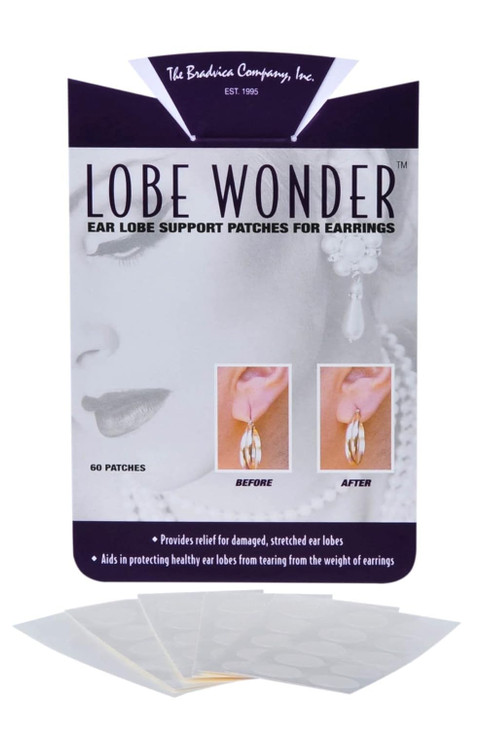 Lobe Wonder - The ORIGINAL Ear Lobe Support Patch for Pierced Ears - Eliminates the Look of Torn or Stretched Piercings - Protects Healthy Ear Lobes