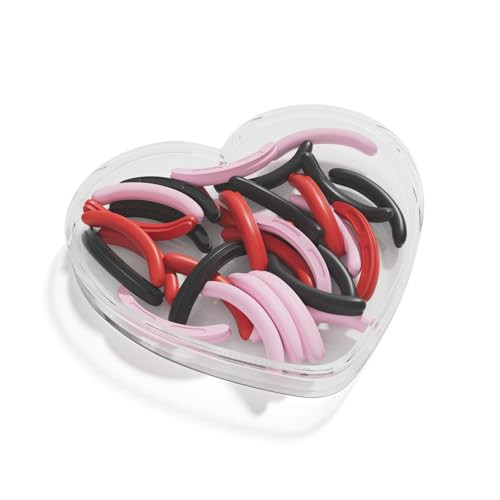 Eyelash Curler Refills With A Heart Case 30Pcs Colorful Eyelash Curler Pads Compatible With Universal Eye Lash Curler Soft And Elastic To