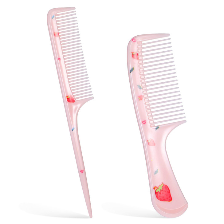 Toddler Comb 2 Pcs Small Cute Hair Comb Mini Baby Hair Combs Set Fine Tooth Rat Tail Combs For Women Portable Anti Static Plastic Tools For