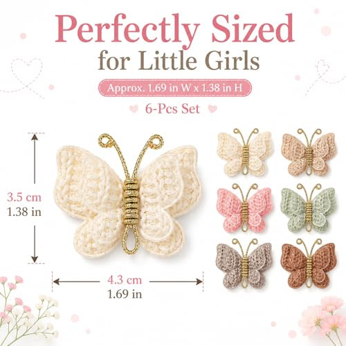 12 Pcs Butterfly Hair Bow Girl Beige Kid S Cute Hair Clips Barrettes Accessories For Infants Toddlers Baby Kids Fine Hair