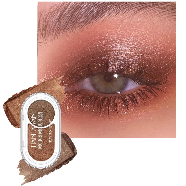 Baisen Diary Burnt Terracotta And Smoked Bronze Eyeshadow Duo Rich Earthy Neutrals For Sultry Everyday Glam Ultra Blendable High Payoff