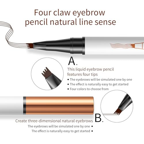 Microblading Eyebrow Pen Fine Tip Waterproof 3D Magic Eyebrow Pencils For Women Smudge Proof Natural Fill And Define Natural Hair Like Brows