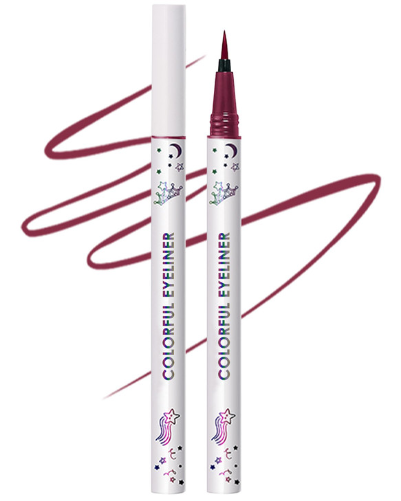 Colored Liquid Eyeliner Pen Plum Waterproof Waterline Eye Liner Pencil