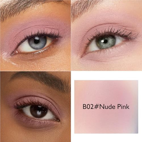 Wugbc Nude Pink Matte Eyeshadow Palette Single Eye Shadow Palette High Pigment Sombras Para Ojos Nude Eyeshadow Velvet Compact Pressed