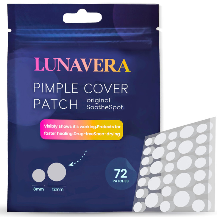 Lunavera Hydrocolloid Spot Cover Patches 72 Count