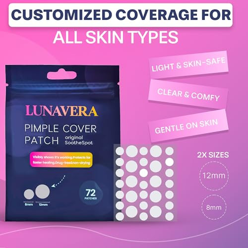 Lunavera Hydrocolloid Spot Cover Patches 72 Count