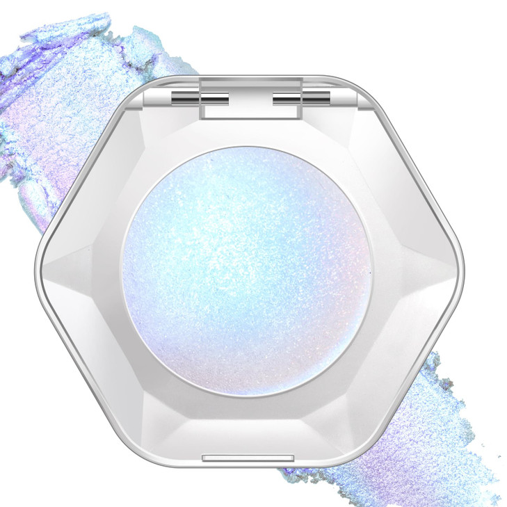 Noerrors Blue Holographic Duochrome Glitter Eyeshadow Multichrome Rich Color Shimmer Creamy Metallic Eyeshadow Half Magic Sparkling