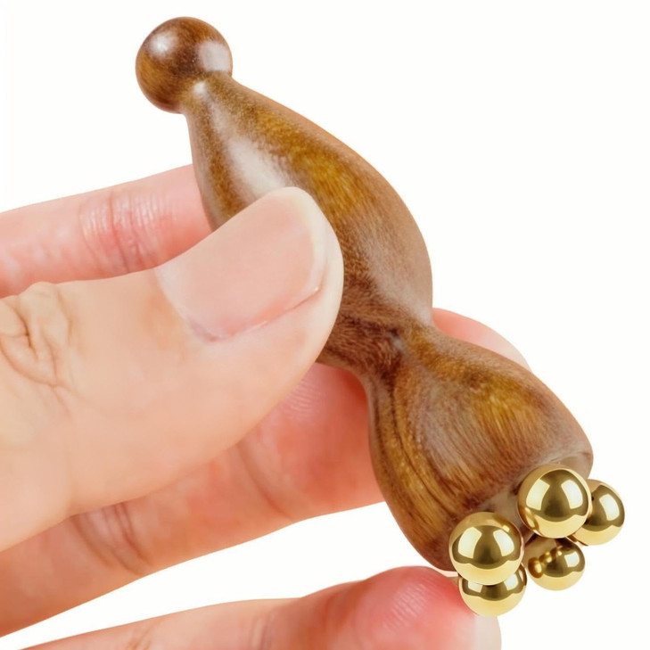 Kintegood Wooden Face Massager Handheld Acupoint Tool For Skin Eye Cheek