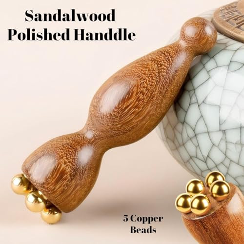 Kintegood Wooden Face Massager Handheld Acupoint Tool For Skin Eye Cheek