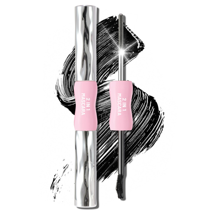 Hosaily Dual Ended Iron Wand Mascara Waterproof Volumizing And Lengthening Long Lasting Smudge Proof Clump Free Black Metal Wand Mascara