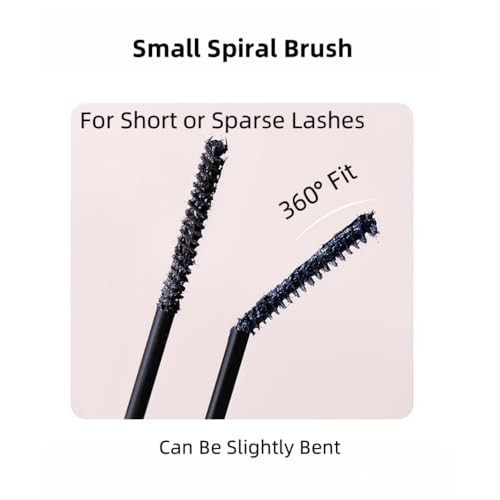 Small Brush Black Mascara For Fine Short Lashes Waterproof Long Lasting And Volume Smudge Proof Easy To Apply