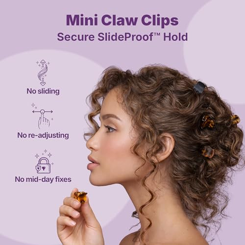 Goody Slideproof Mini Claw Clips Stylish Secure Grip Small Hair Clips Styling Accessories For All Occasions Ideal For Fine Hair Types Gifts