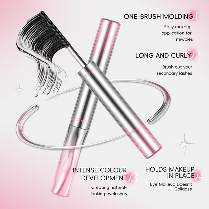 Iron Wand Mascara Black Washable Mascara Volumizing Lengthening And Curling With Metal Wand Smudge Proof Flake Free Clump Free Black