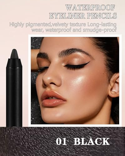 Black Gel Eyeliner Pencil Waterproof Cream Waterline Matte Colored Gel Eyeliner Pencil High Pigment And Smooth Nude Eye Liner Longlasting