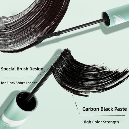 Waterproof Mascara For Fine Short Lashes Long Lasting No Clumping Length And Thickening Black