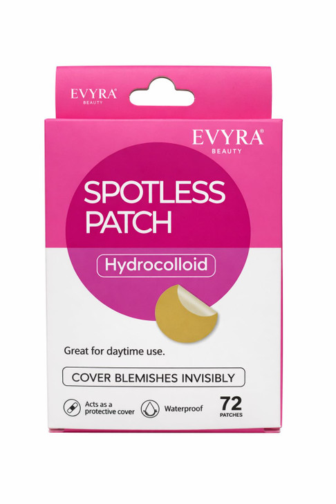 Evyra Spotless Patch Invisible Hydrocolloid Blemish Cover Dots Ultra Thin Clear Spot Stickers For Discreet Coverage 72 Count